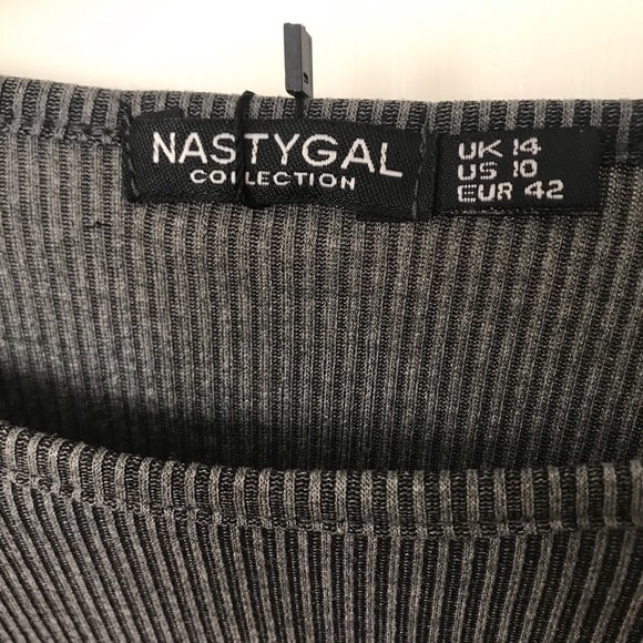 NWT NastyGal Ruched Crop Top in Gray - Picture 9 of 9